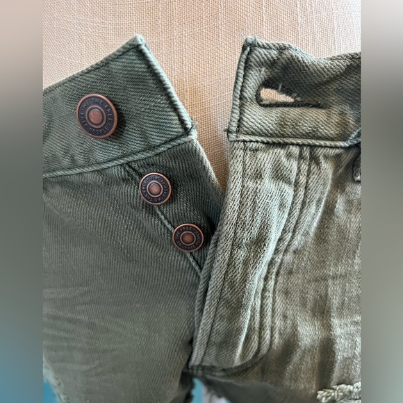 Free People distressed denim shorts, 26, Sage - Picture 4 of 8